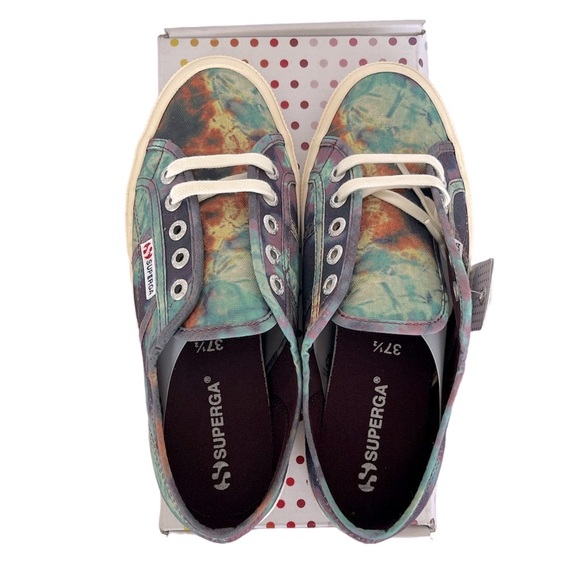 SUPERGA ~Fantasia~ 2750 PSYC TIE-DYE Navy Blue Multi-Color S111M1W size 37 Euro - Picture 4 of 10